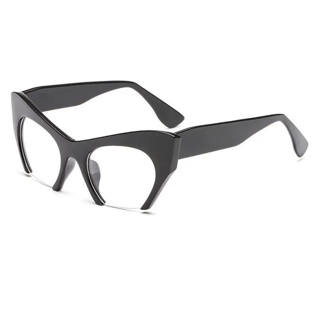 Vamp Retro 50s Half Frame Cats Eye Glasses