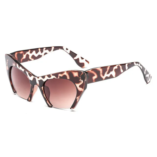 Vamp Retro 50s Half Frame Cats Eye Glasses
