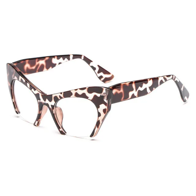 Vamp Retro 50s Half Frame Cats Eye Glasses