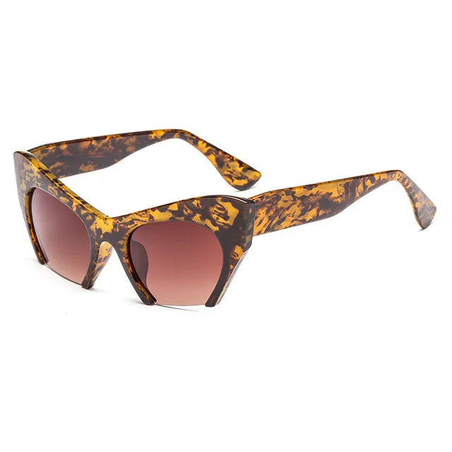 Vamp Retro 50s Half Frame Cats Eye Glasses