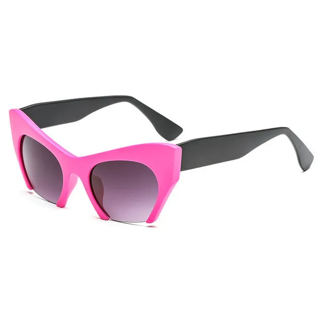 Vamp Retro 50s Half Frame Cats Eye Glasses