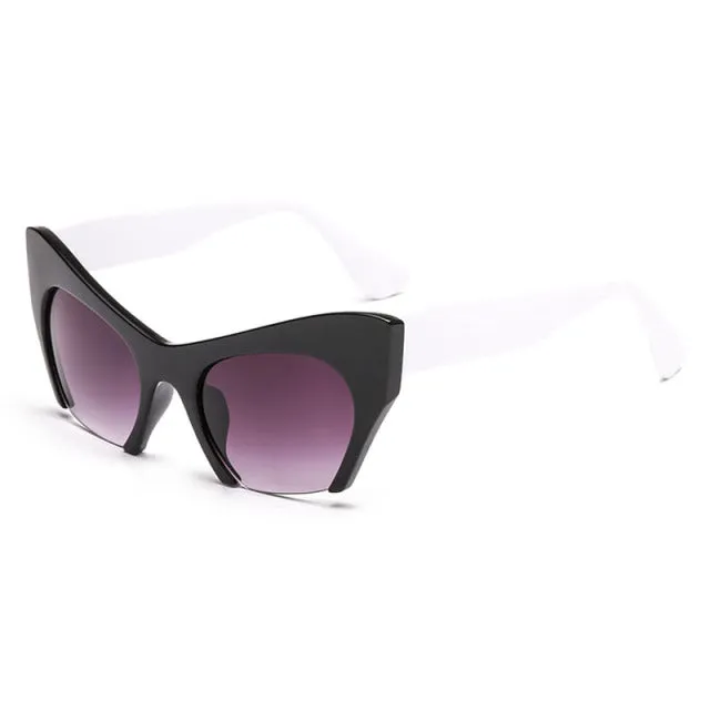 Vamp Retro 50s Half Frame Cats Eye Glasses