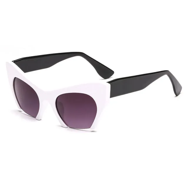 Vamp Retro 50s Half Frame Cats Eye Glasses