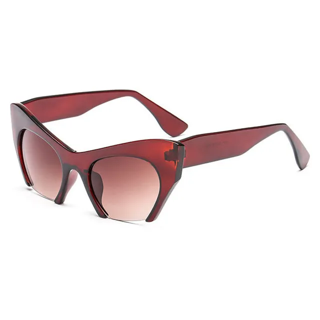 Vamp Retro 50s Half Frame Cats Eye Glasses