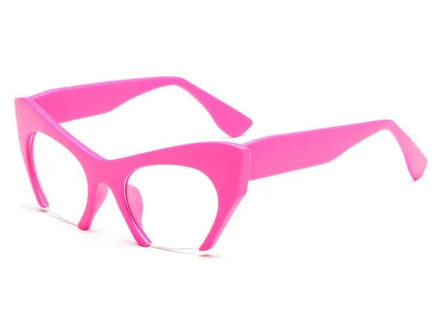 Vamp Retro 50s Half Frame Cats Eye Glasses