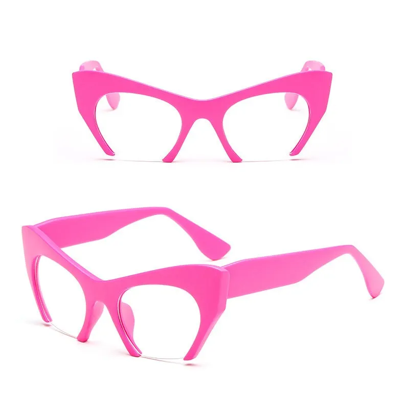 Vamp Retro 50s Half Frame Cats Eye Glasses