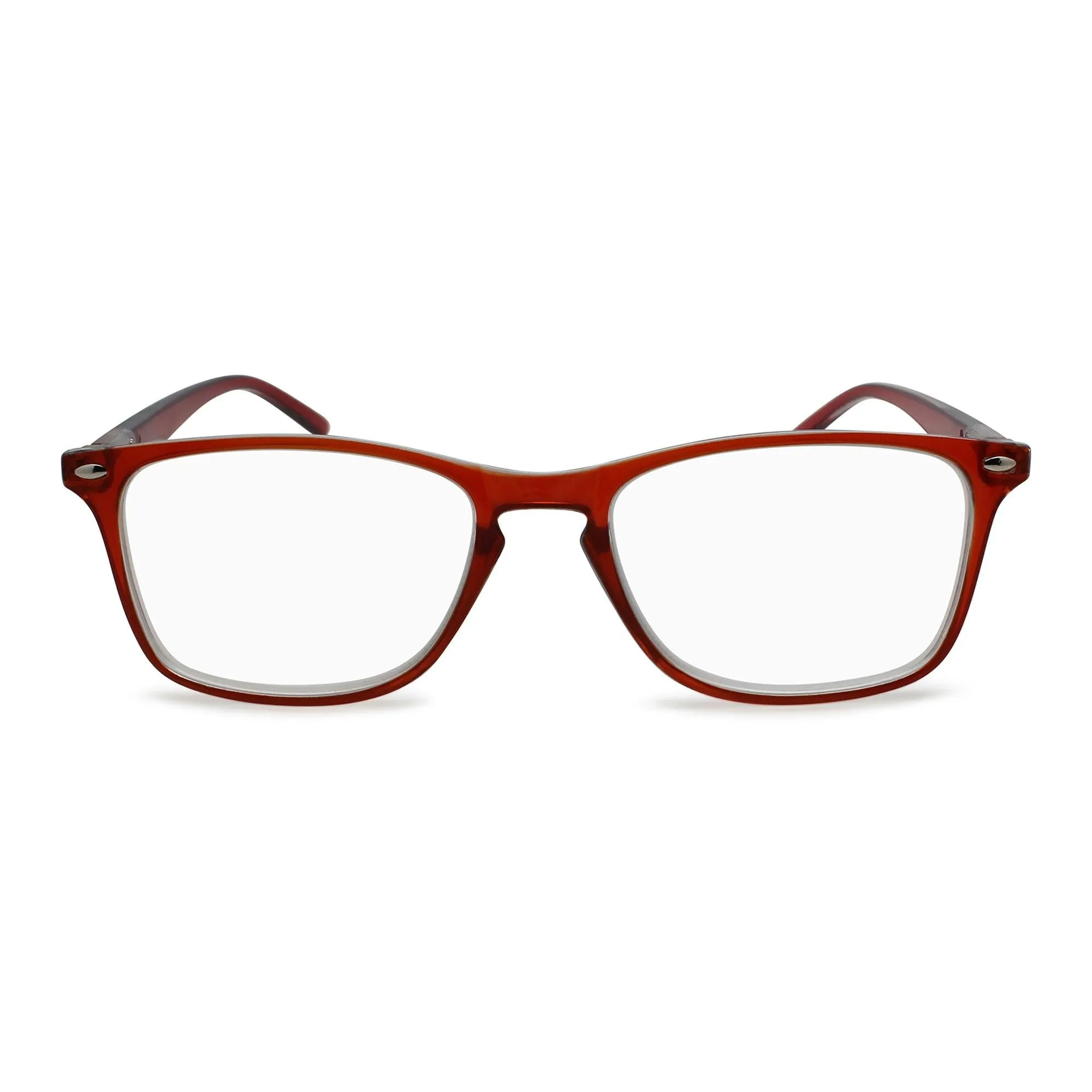 Vibrant Square Reading Glasses With Metal Accent for Women | R-673
