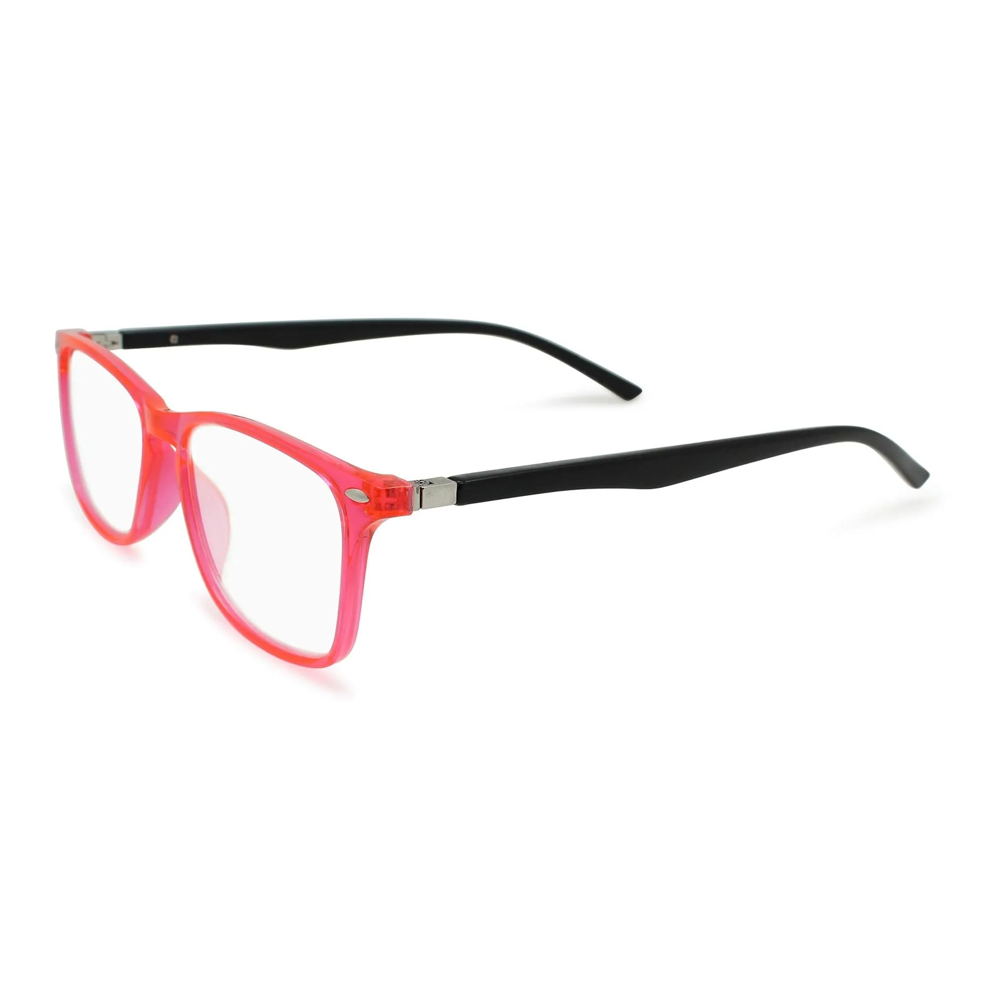 Vibrant Square Reading Glasses With Metal Accent for Women | R-673