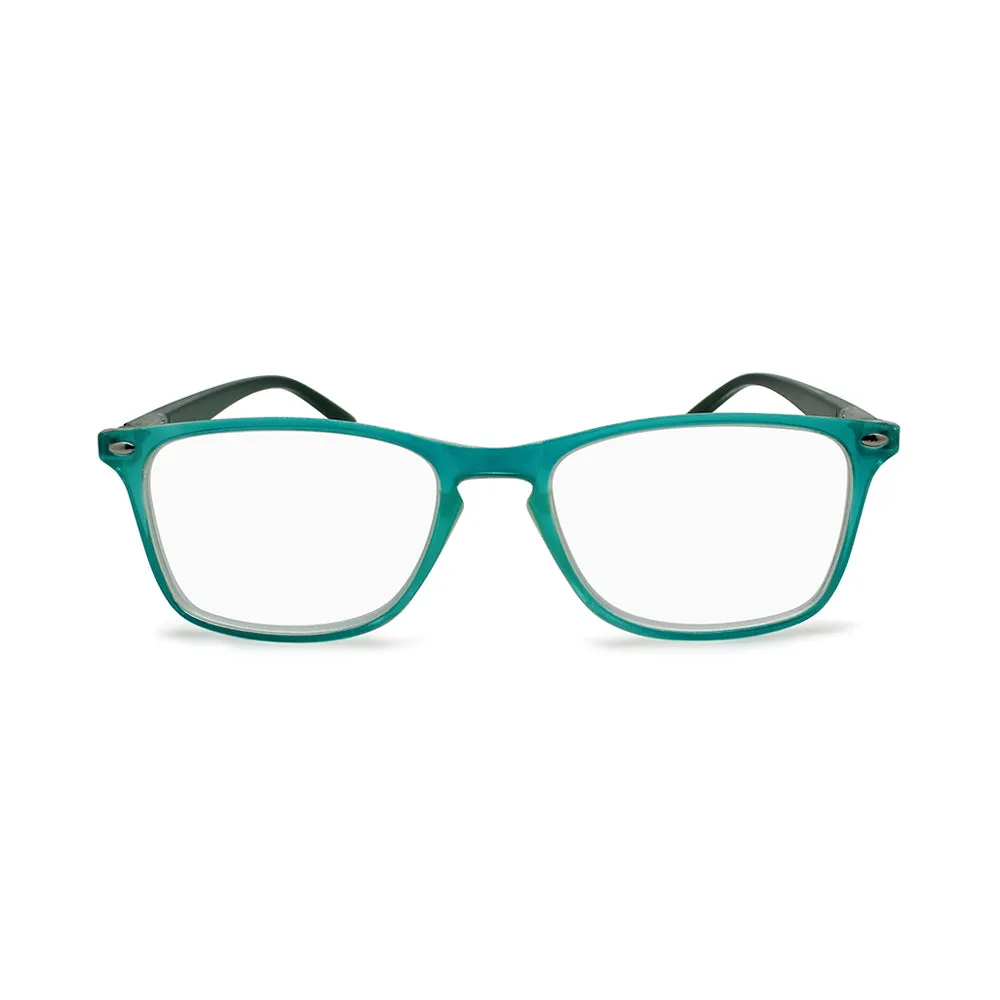 Vibrant Square Reading Glasses With Metal Accent for Women | R-673
