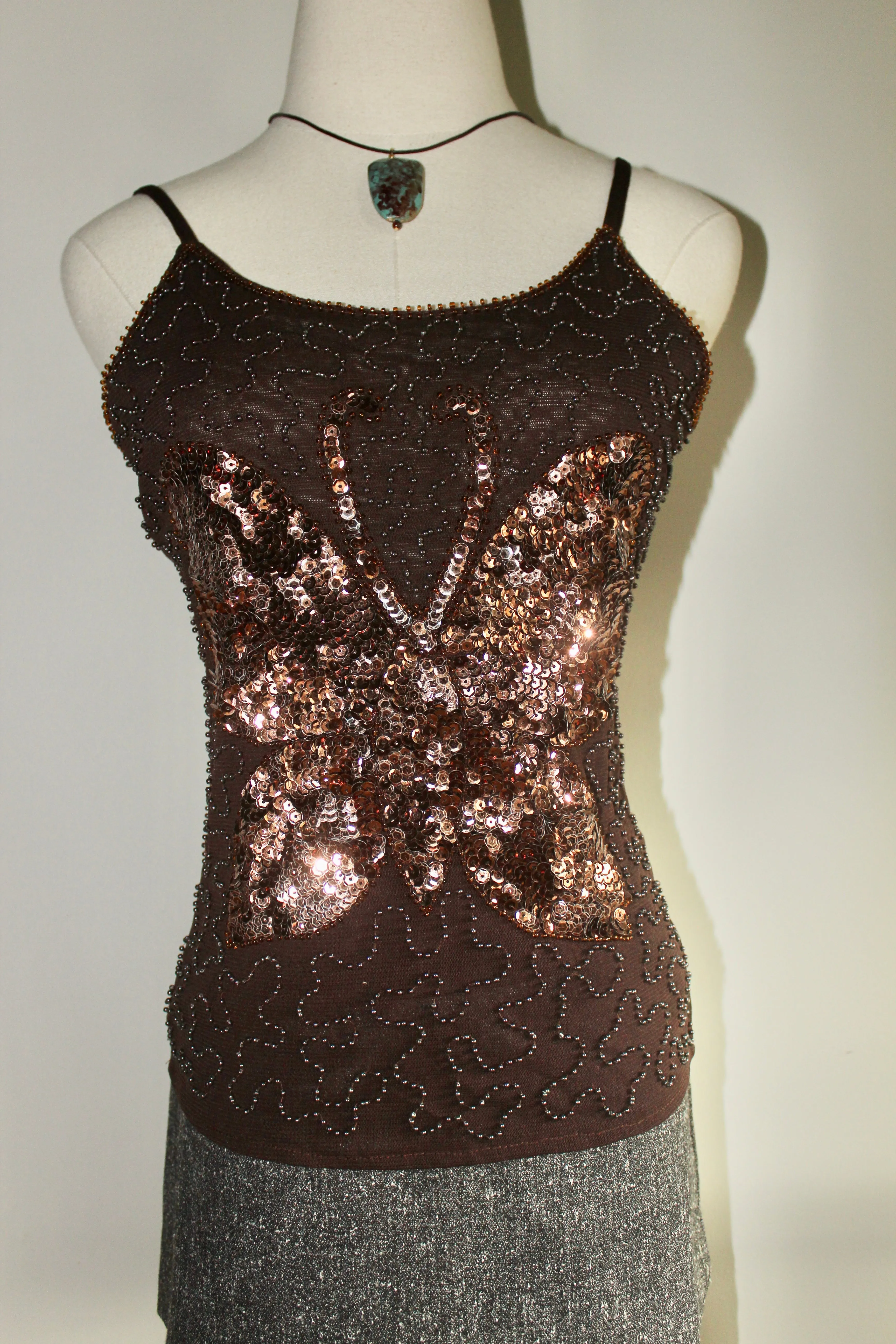 Vintage 90s Butterfly Mesh Cami (S-M)