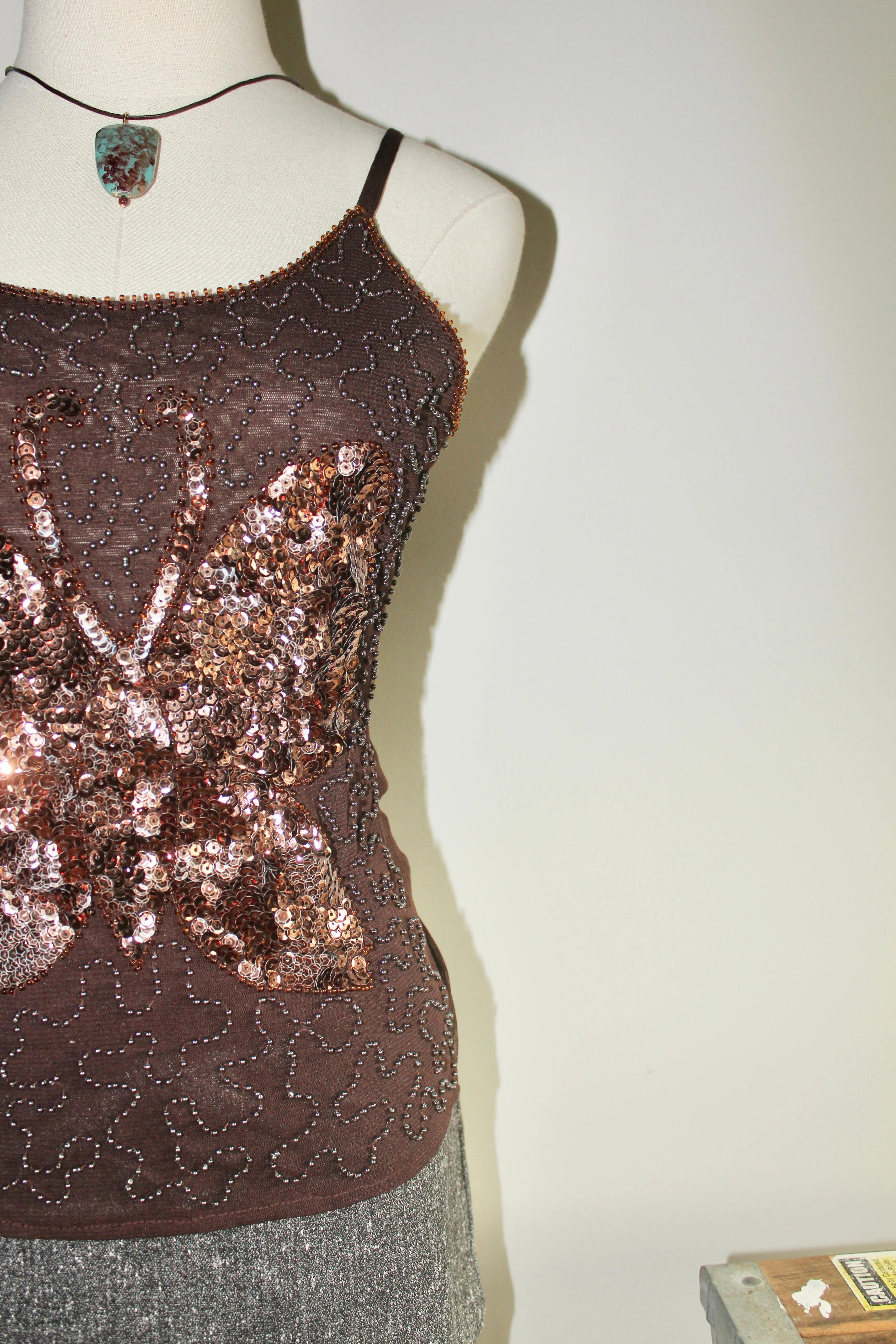 Vintage 90s Butterfly Mesh Cami (S-M)