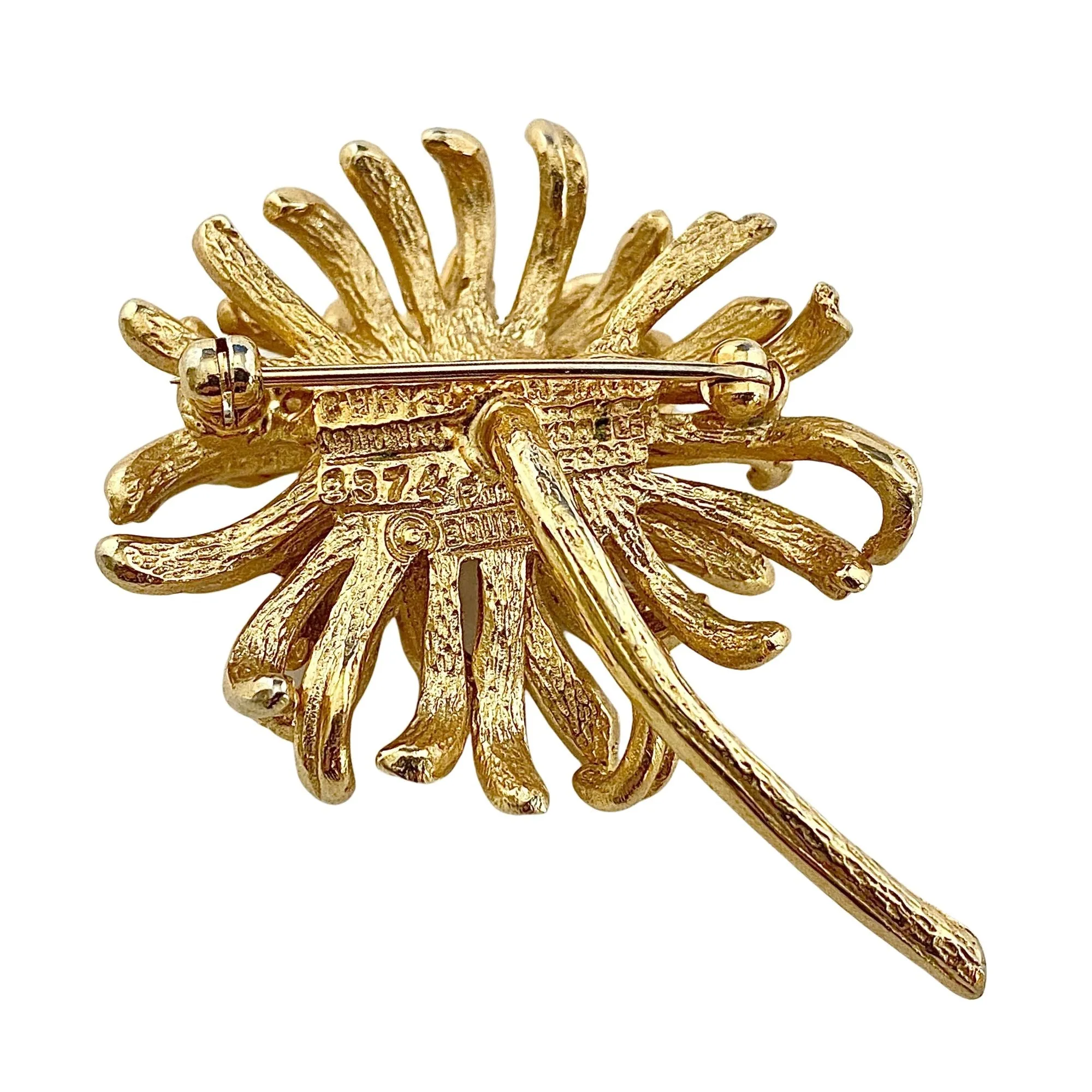 Vintage Boucher Aster Flower and Pearl Brooch