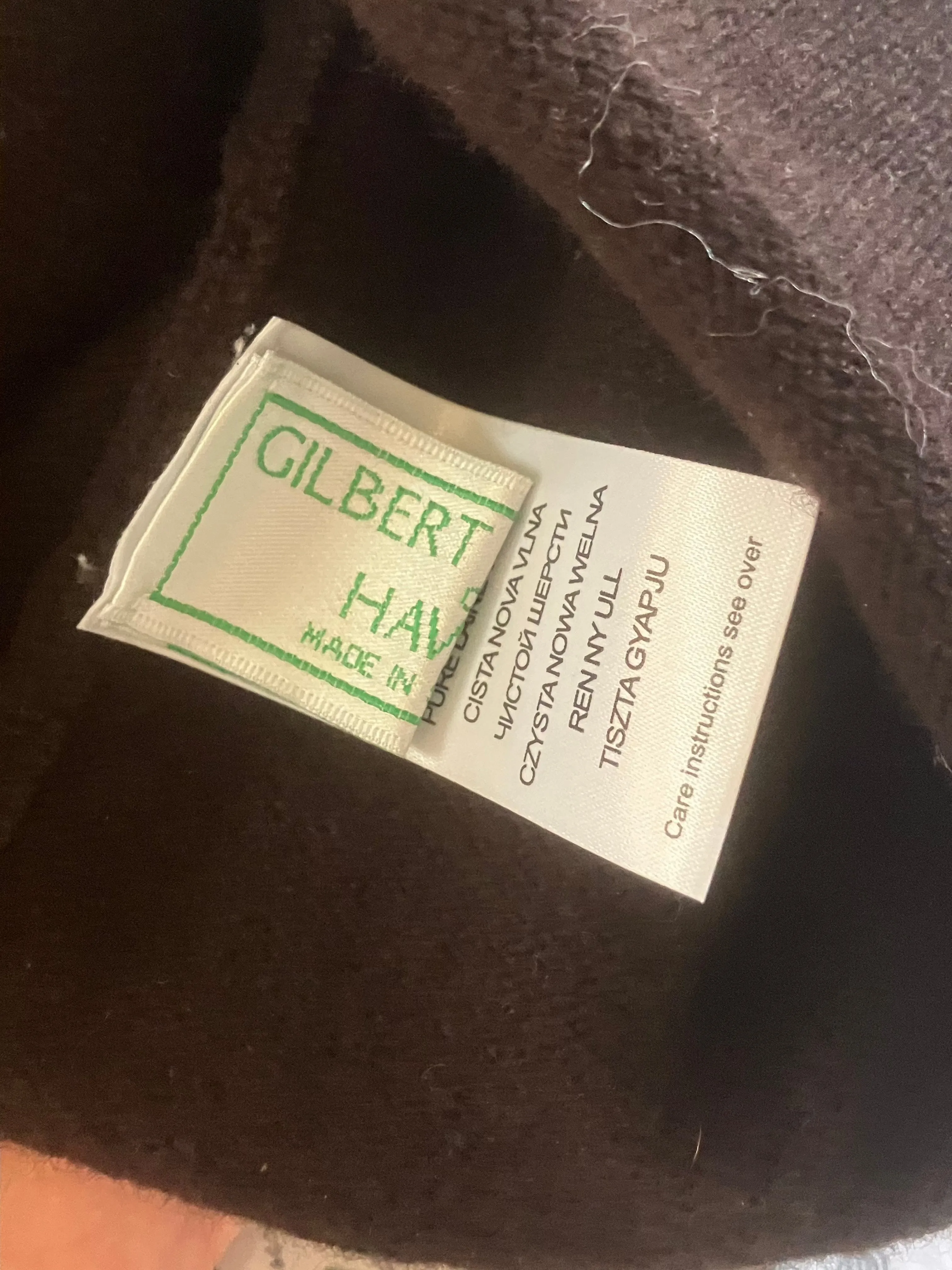 Vintage Gilbert Wilson Brown Wool Beanie