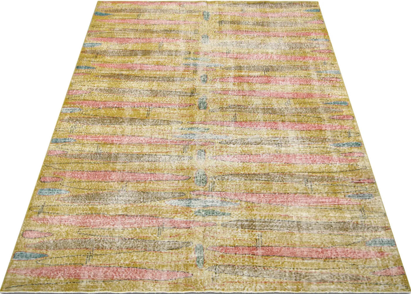 Vintage Turkish Mid-Century-Modern Rug - 6'6" x 10'2"