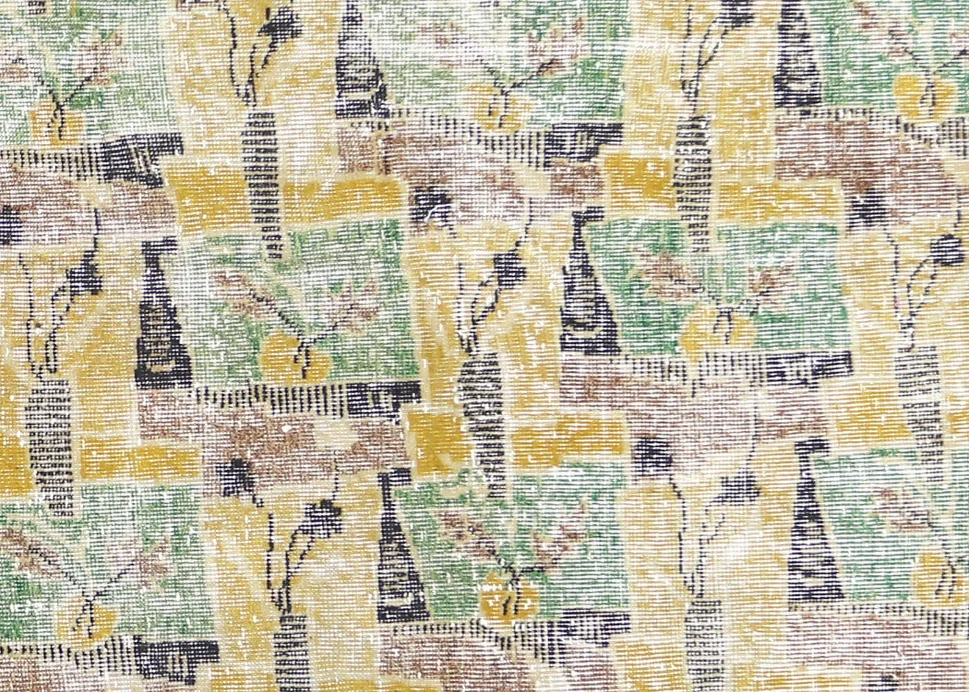 Vintage Turkish Mid-Century-Modern Rug - 7' x 10'5"