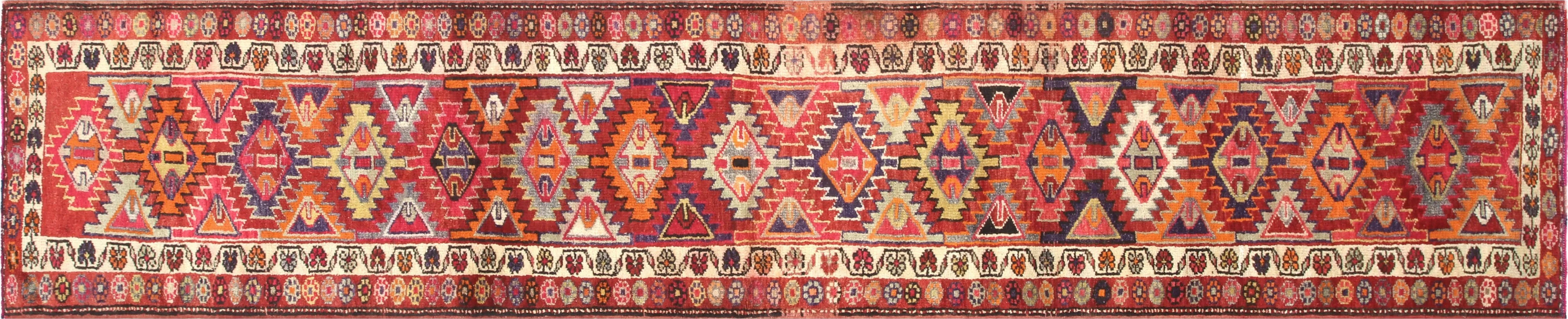 Vintage Turkish Oushak Runner - 2'9" x 13'7"
