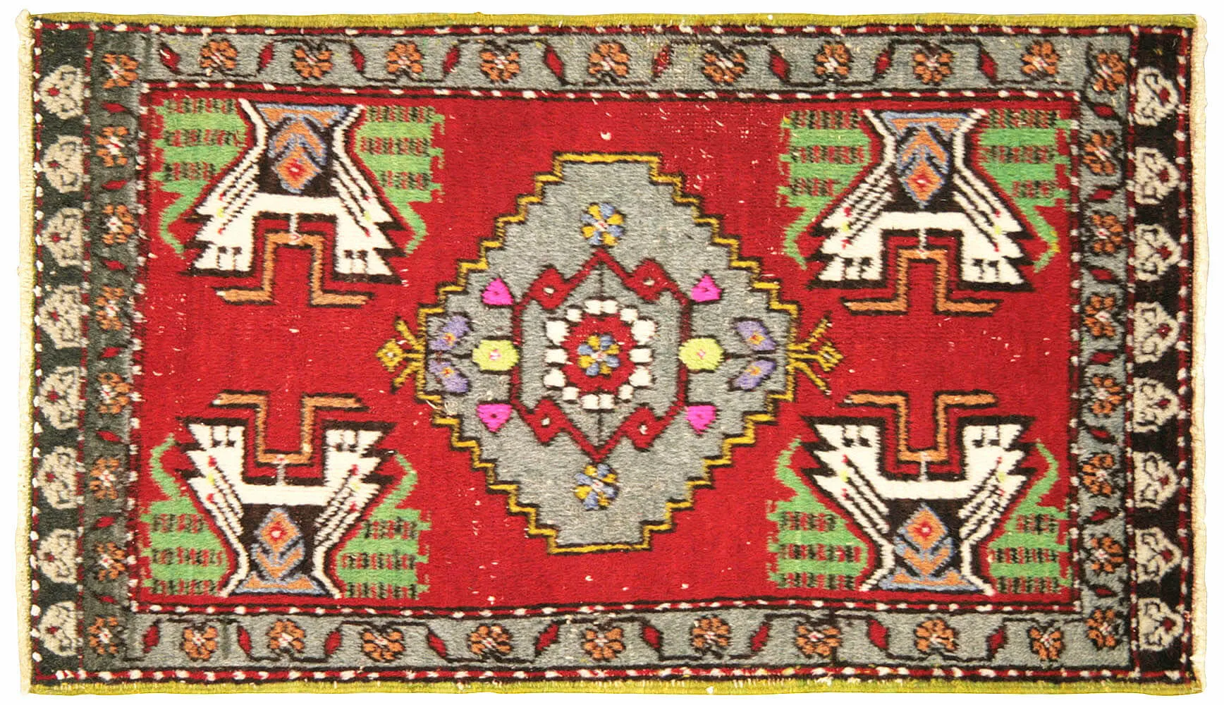 Vintage Turkish Oushak Yastic - 1'9" x 3'2"
