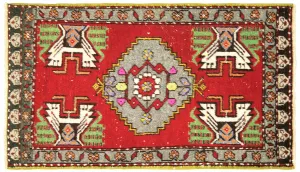 Vintage Turkish Oushak Yastic - 1'9" x 3'2"