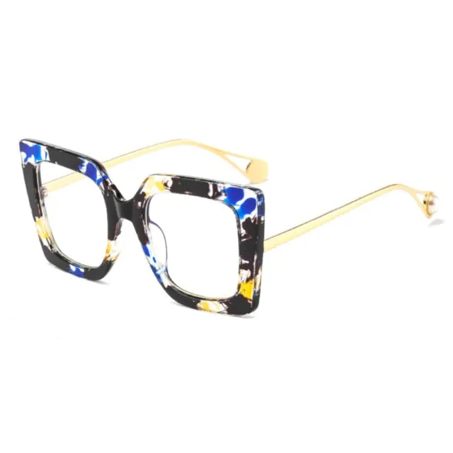Wendy Retro Oversized Square Glasses Frame