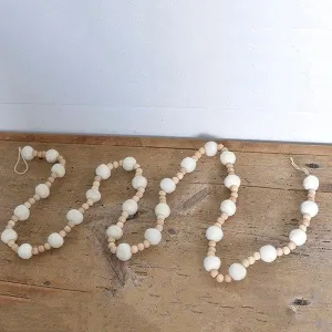 Wood & Wool Pom Pom Garland