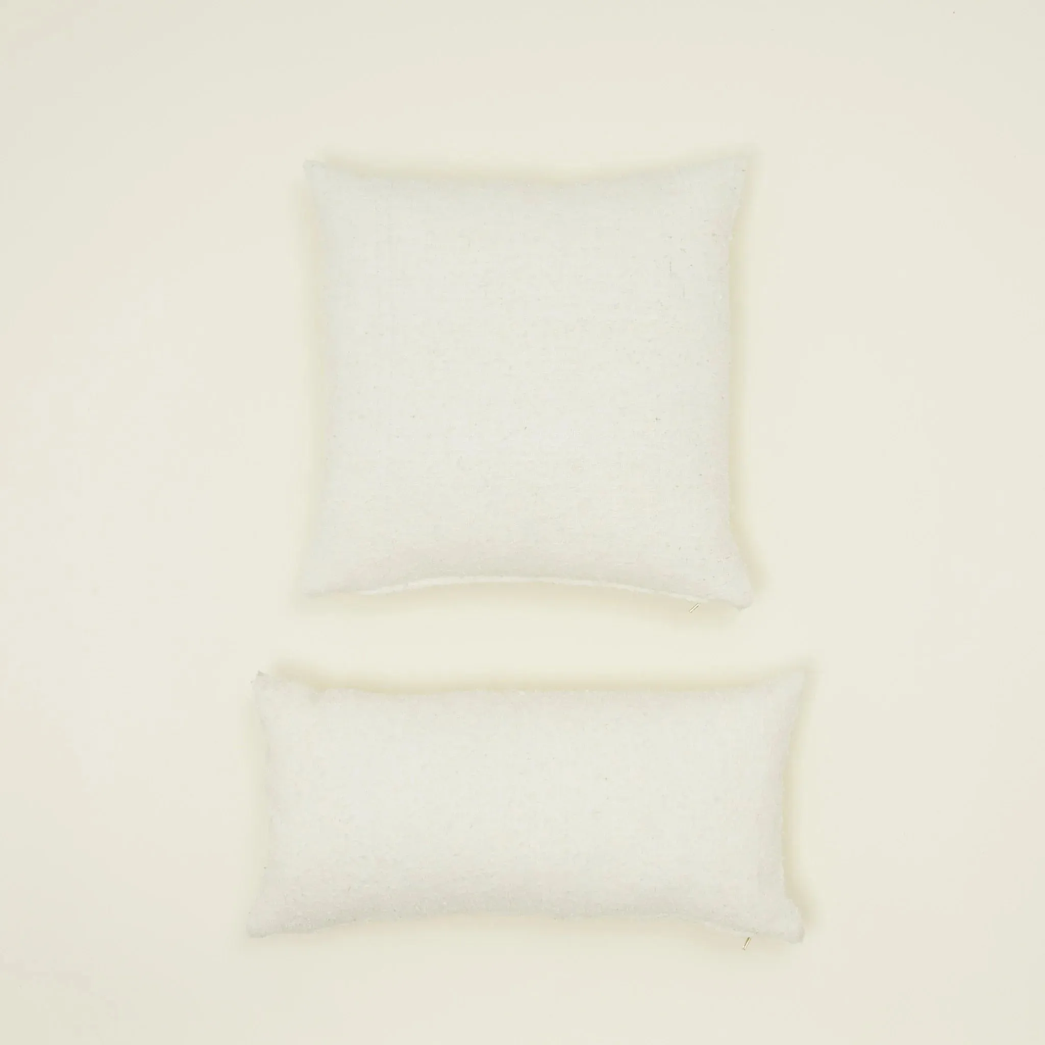 Wool Textured Lumbar Pillow 12"x22" - Ivory
