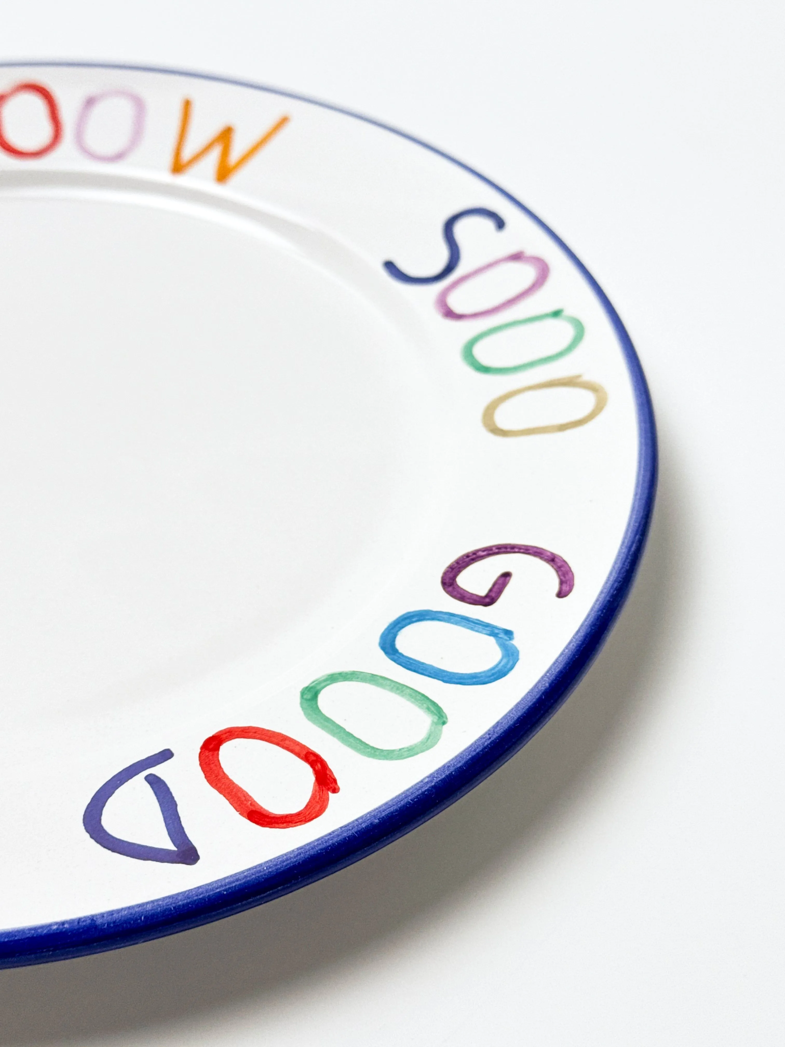 'Woow' Hand Painted Ceramic Plate