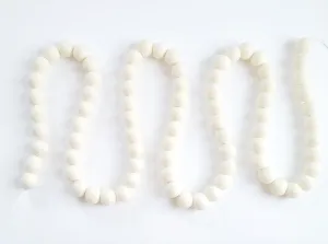 XL White Wool Ball Garland