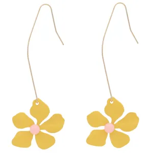 Yellow Dainty Flower Earrings
