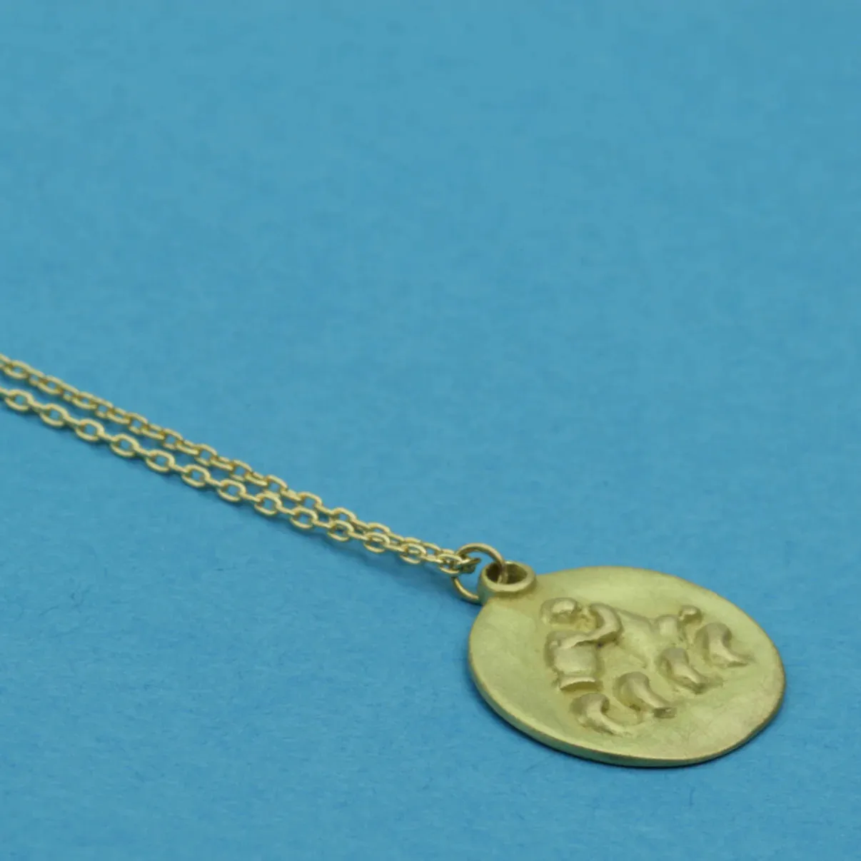 zodiac medal pendant necklace - aquarius