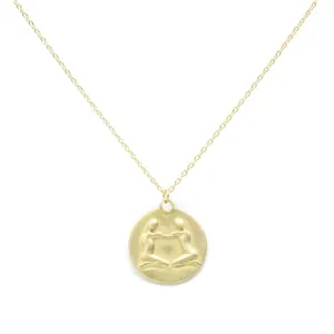 zodiac medal pendant necklace - gemini