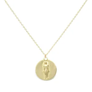 zodiac medal pendant necklace - virgo